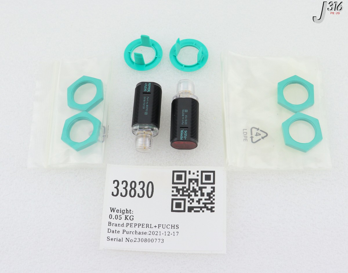 テーブル 33830 PEPPERL+FUCHS THRU-BEAM SENSOR, P/N: 188547 (NEW) GD18/GV18