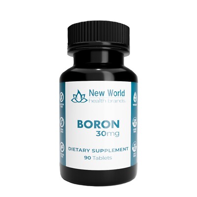 Boron 30mg Mineral Supplement - 90 Tablets | New World Health Brands