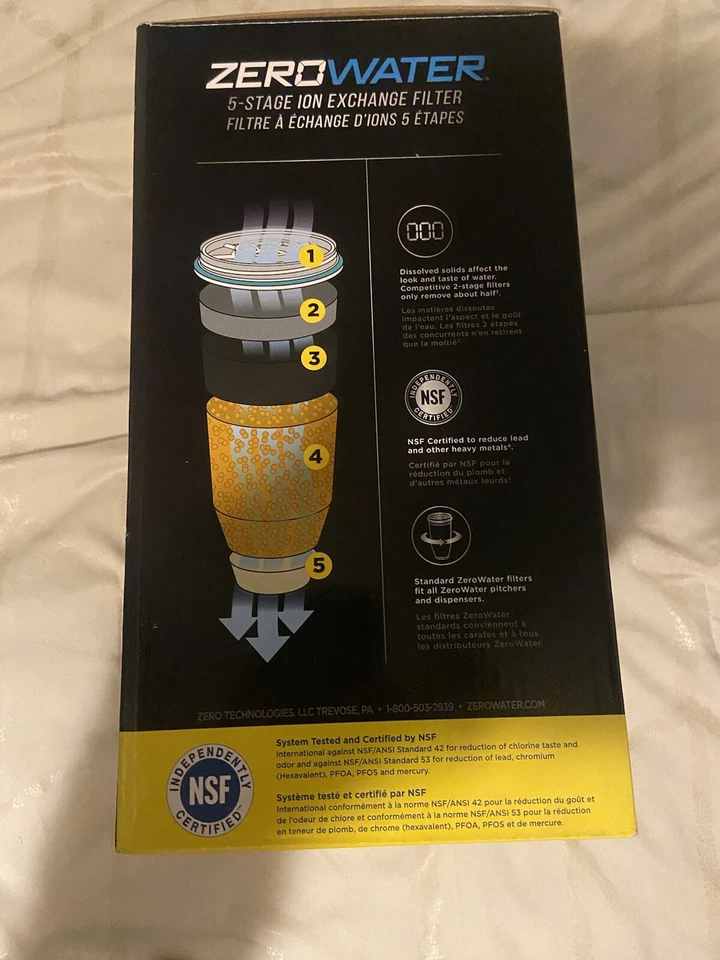 Zerowater pitcher 5 stage advanced filtration 20 cup 4,7 LITRE*NEW* - Image 3 of 4