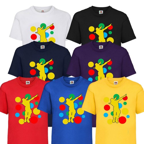 Kids Boys Girls Dab Spotty T-Shirt 