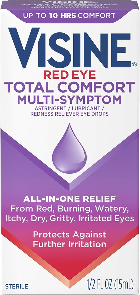 Multi-Symptom Eye Drops - Astringent, Lubricant & Redness Reliever for I