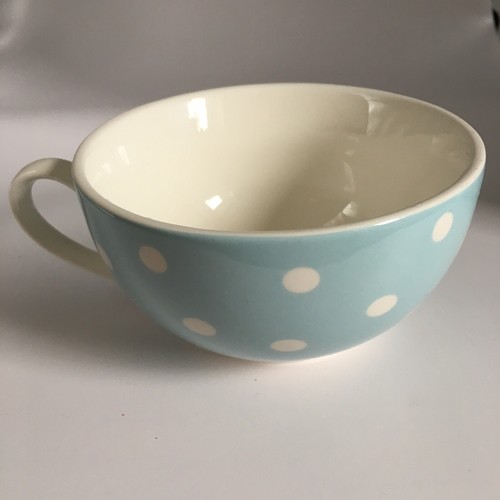 Retro Style Polka Dot Design Porcelain Tea For One Teapot And Cup Cream / Blue - Picture 4 of 9