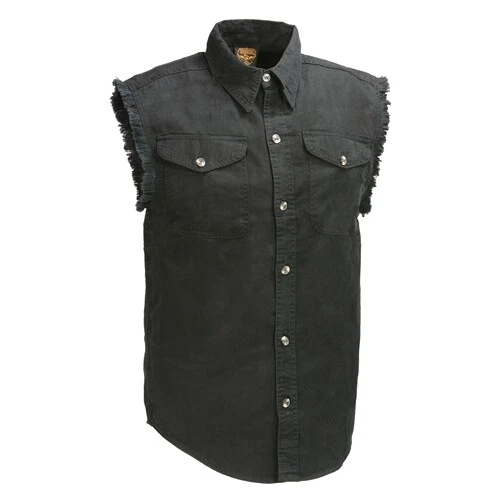 Milwaukee denim vest for men cheap