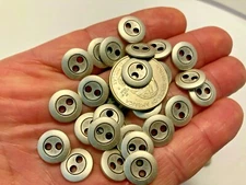 New lots of silver/nickel metal buttons size 1/2"  #SP 