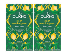 Pukka - Clean Matcha Green Organic Herbal Tea - 2 Packs of 20 Sachets