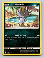 2018 Pokemon Card Lost Thunder Alolan Meowth 118/214