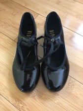 Bloch Tap Shoes Girls 13M Elastic with Laces Black