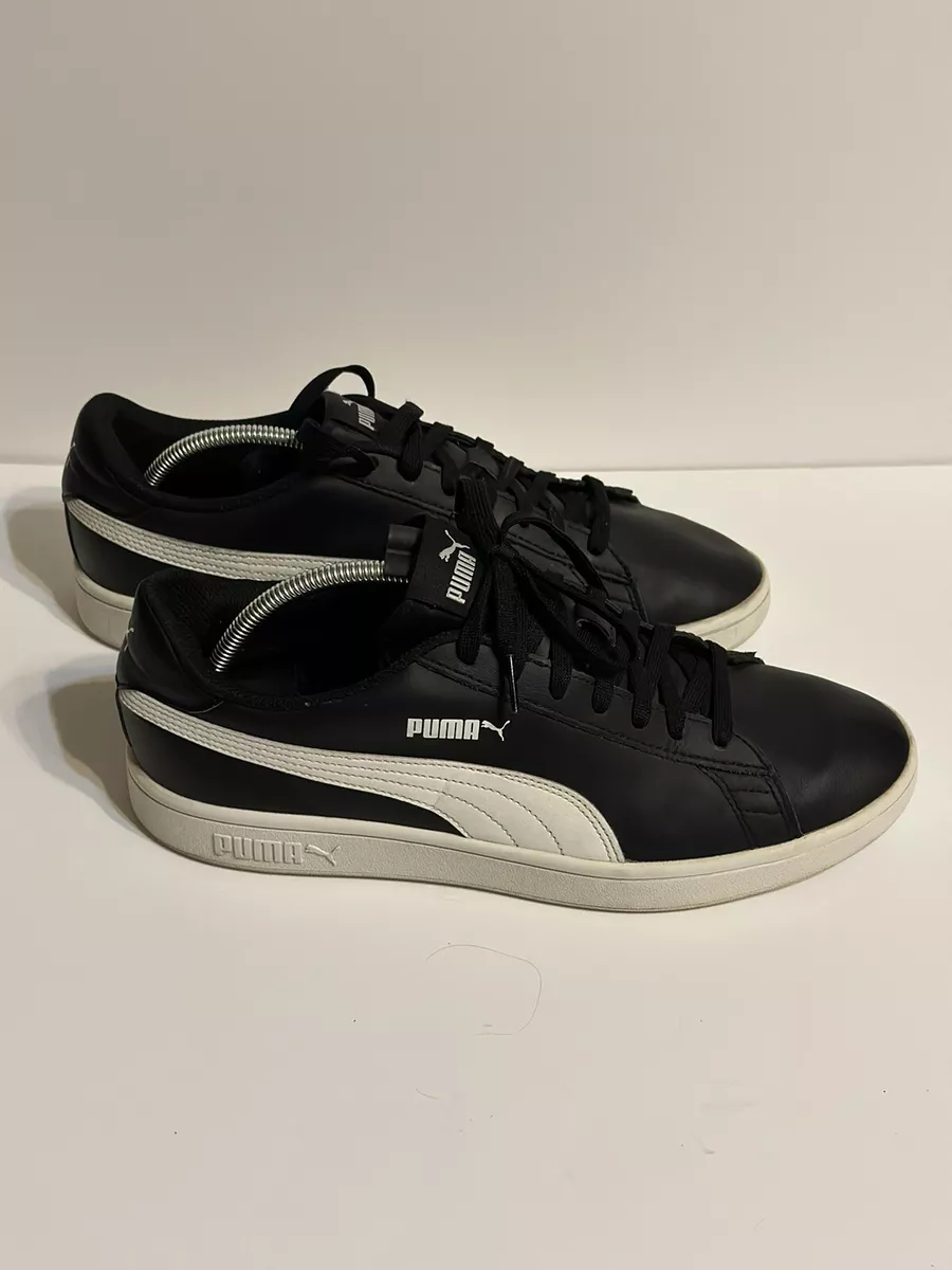 Puma smash sales v2 black leather