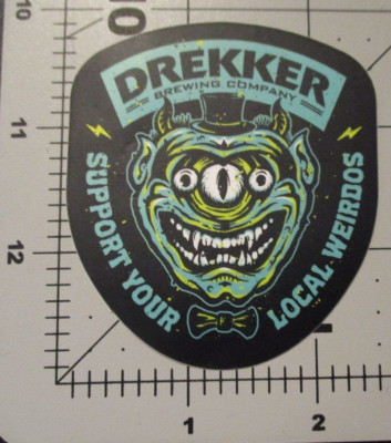 DREKKER BREWING fargo freak parade ectogasm STICKER decal craft beer brewery E