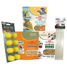 Sugar Glider Treat Bundle - Nectar Pods, Fish Sticks, etc - Sugar Gliders, Rats