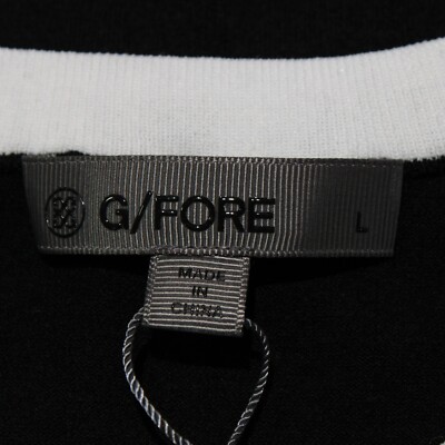 G/Fore NWT Crew Neck Pullover Sweater Size L in Black Wool Blend