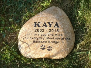 pet memorial rock