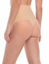 COMMANDO CONTROL THONG SEAMLESS HIGH WAISTED PANTY NUDE SIZE M NEW