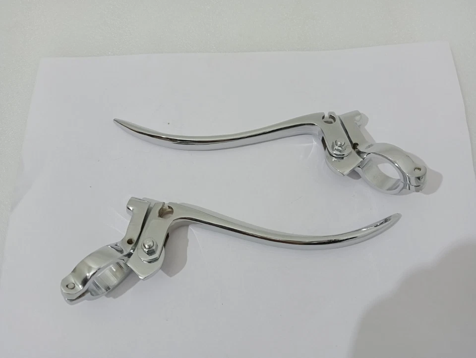 Brake & Clutch Lever Set Chrome Plated 1" Fits Triumph Vintage BSA Ariel|Fit For Foto 4 de 4