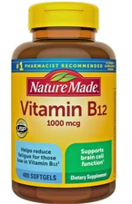 Nature Made Vitamin B12 1000mcg 400 Softgels Body Essential exp 04/27