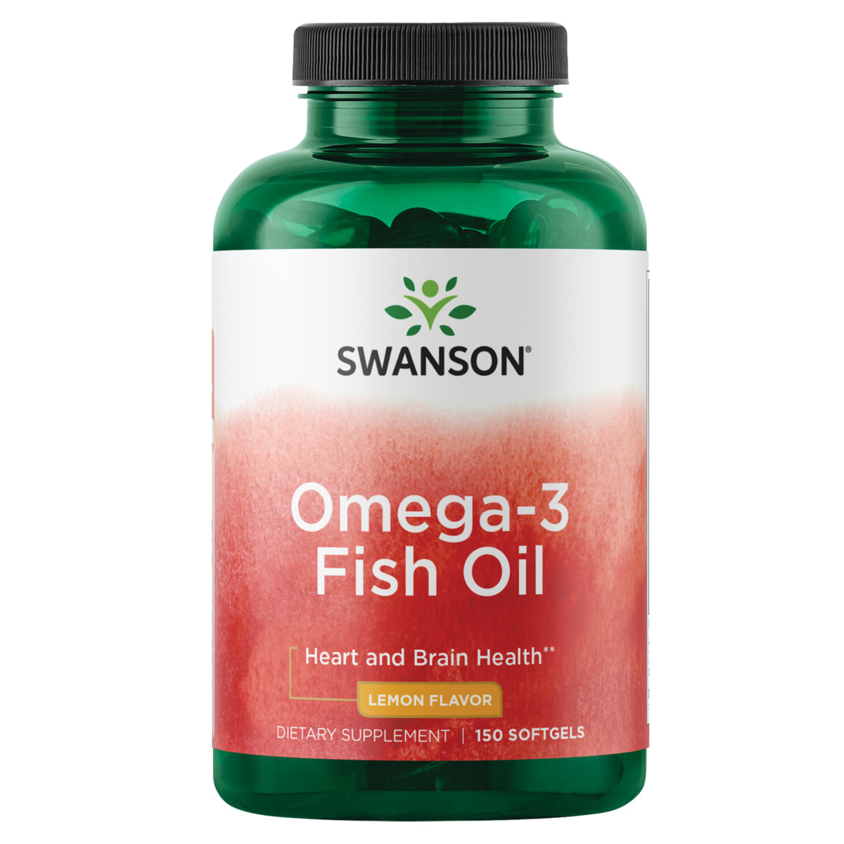 Swanson Omega-3 Fish Oil - Softgels со вкусом лимона, 1 г, 150 шт.