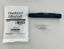 New OneTouch UltraSoft Lancing Device + AST Cap + Lancets Rare Discontinued