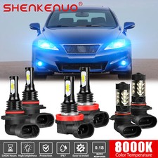 For Lexus Is250 Is350 2006 - 2010 6pc 8000k Led Headlights Fog Light Bulbs Kit