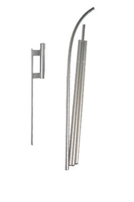 Spike and Pole Kit for 2.5'- 3' Flutter Swooper Feather Banner Flag Ground Stake