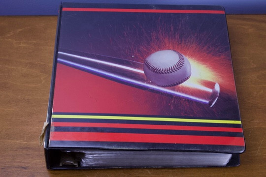 Baseball Card Binder from Toys R Us Filled with 1989-1990 Topps Cards-image