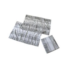 Lightweight Microfiber Duvet Cover Set, Full/Queen, White/Grey Geometric Design