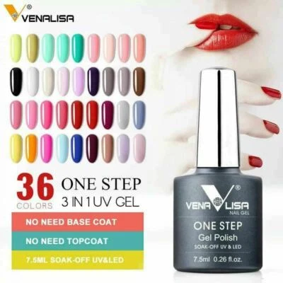 Venalisa ONE STEP Nail Gel Polish 3in1 UV LED LONG LASTING No need Base Top Coat
