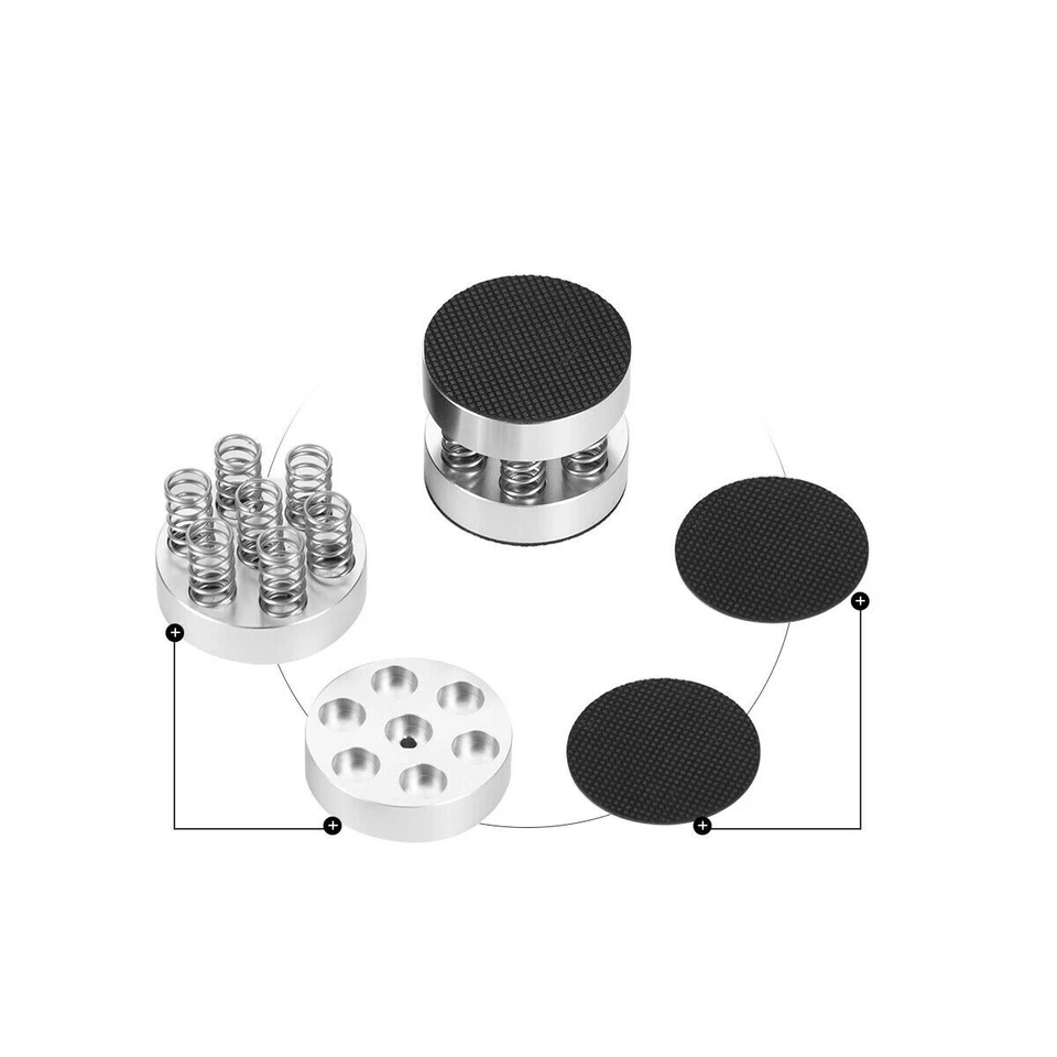 Absorber für Plattenspieler - Dämpfung für Amp-Stand/Turntable 1x ALU Gerätefüße - Bild 4 von 4