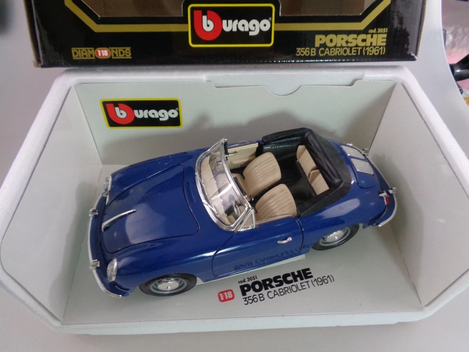 Bburago Diamonds 3051 Porsche 356 B Cabriolet 1961 1:18 (8762) - Bild 2 von 4