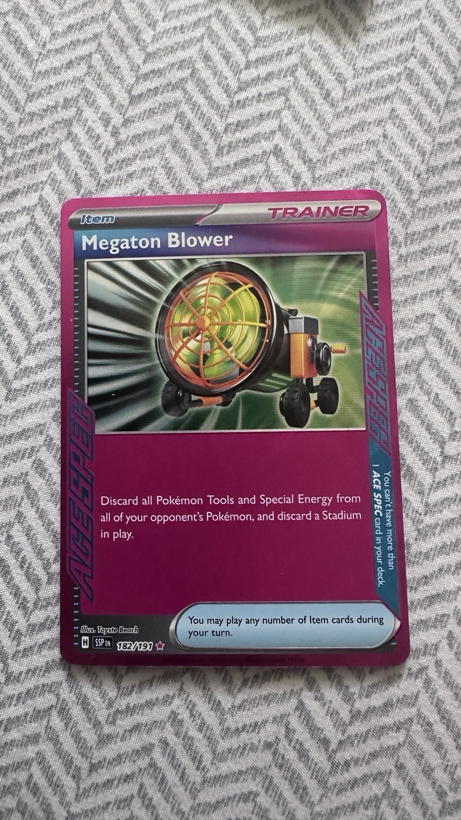 Megaton Blower 182/191 Ace Spec Surging Sparks Pokemon TCG