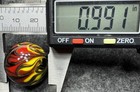 Handmade Marble Gold Lutz ( Flame - Swirl ) 1 Inch +-  (S7) — photo 3