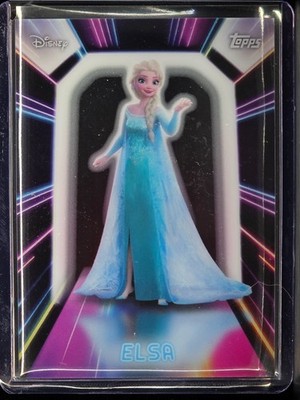 2026 Topps Disney Neon Elsa Illuminated Neon Lights Acetate Insert