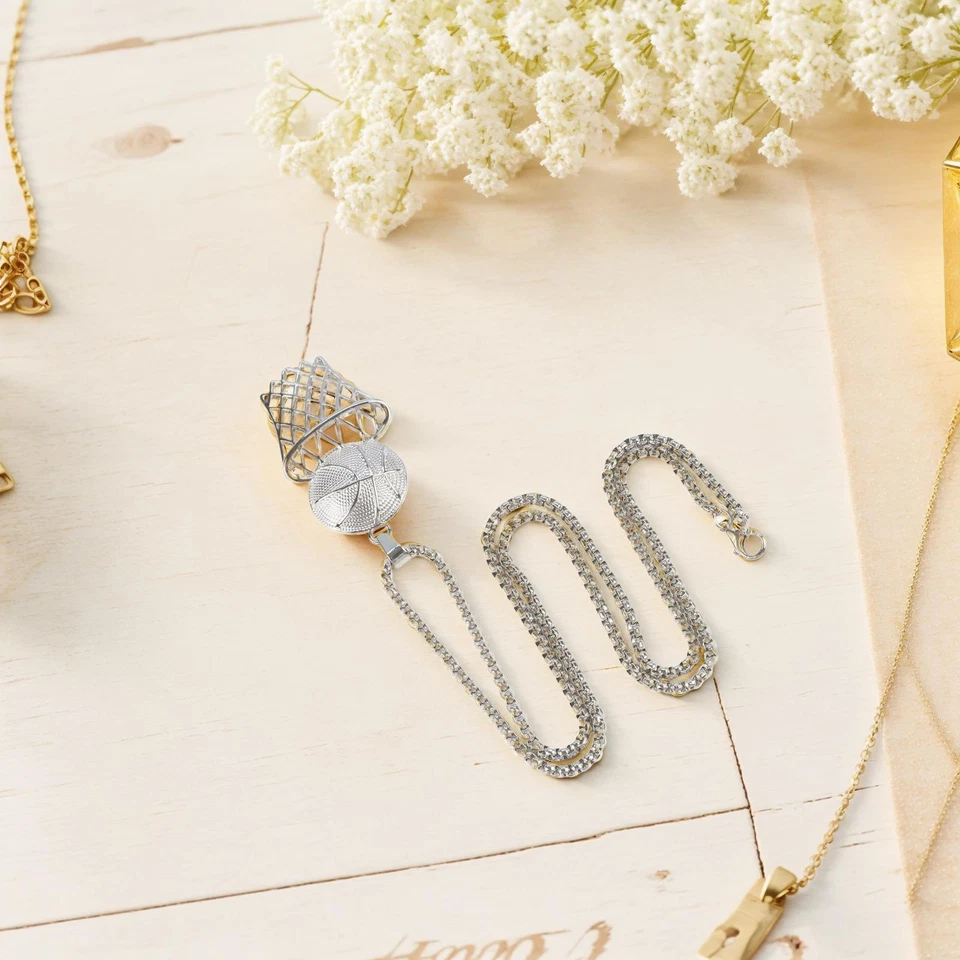 Collana Personalizzata Ciondolo Basket Trendy per Appassionati Hip Hop - Immagine 4 di 4