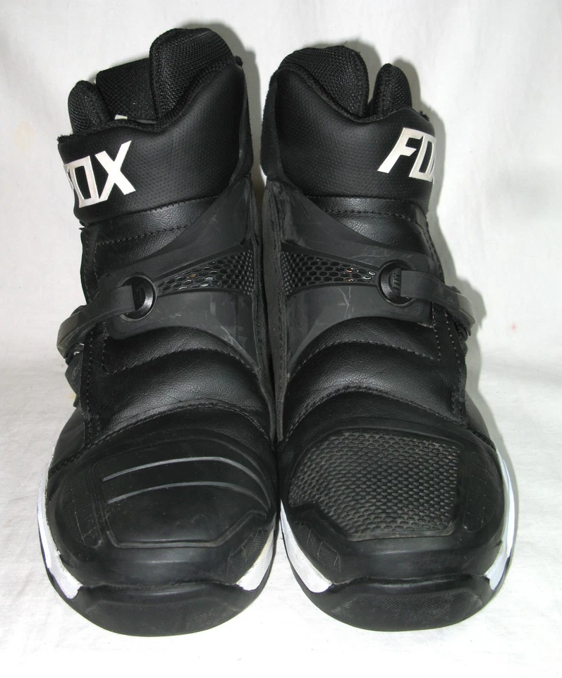 Fox Bomber Botas de Motocicleta Corte Bajo Hombres Talla 12 EU 46.5 Resistente Negras con Hebilla Foto 4 de 4