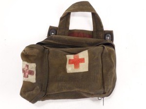 U.S. Military Vietnam War Era Canvas Airplane First Aid Kit Pouch (USED)