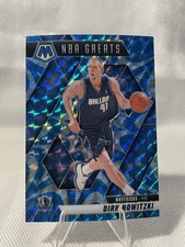 2024-25 Panini Mosaic NBA Greats Dirk Nowitzki #295 Reactive Blue Prizm