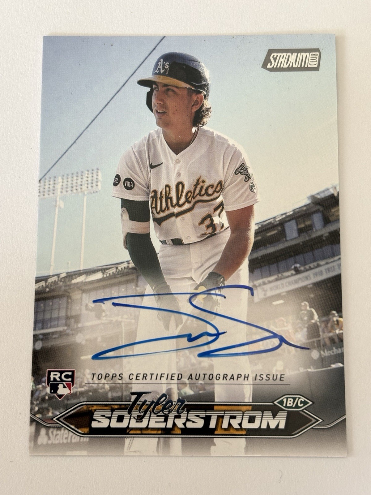 2024 Topps Stadium Club Tyler Soderstrom RC Auto A’s