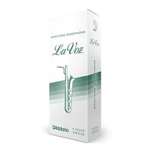 D’Addario Woodwinds Baritone Saxophone Reeds  Medium Hard  5 Pack