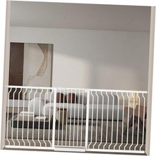 40.55" Extra Tall Wide 76.77-84.65" Baby Gate 74.01-80.70"/187-205cm White