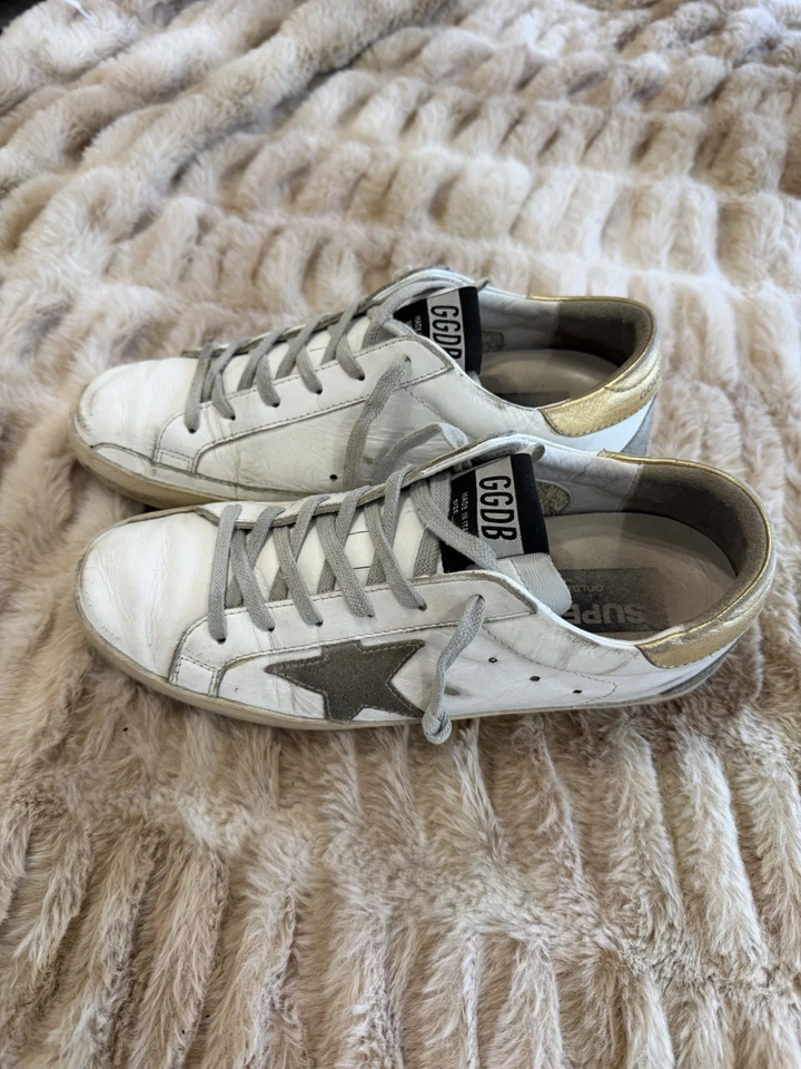 Women’s Golden Goose Super-Star Sneakers - Size 38 US 8 - Image 2 of 4