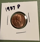 1937 P LINCOLN WHEAT PENNY BU UNC RB