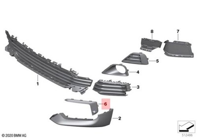 Genuine BMW F39 X2 16d 18d 18dX 18i 20d 20dX 20i 20iX Frame Right 51119881514