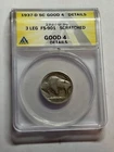 1937-D 3 Leg Buffalo Nickel ANACS G Detail Key Variety