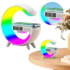 Wireless Speaker Charger Night Light with Alarm Clock Charging Function Atmosphe