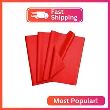 Bobobag 100 Sheets 20"X14" Red Tissue Paper Bulk for Gift Bags Wrapping Paper,Ch
