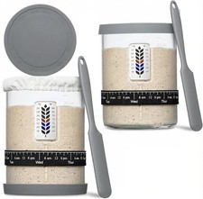 2 Pa Premium Pro Sourdough Starter Jar Kit - 40oz Lar Wide Mouth
