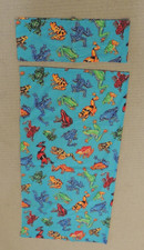 Kids' PAIR tropical FROGS Cranston Curtain cotton Rod Pocket 45 x44 valance 8"