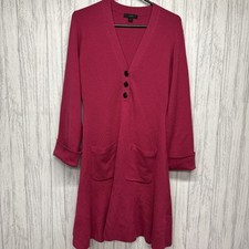 Womens Size S J.Crew Merino Wool Sweater Dress Pink EUC 