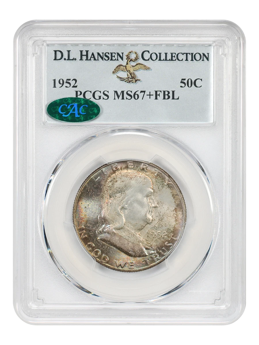 PCGS Certified MS 67 Graded Franklin Half Dollars (1948-1963) for