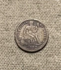 1887 S 10C Seated Liberty Dime VF Sharp coin! 310-14