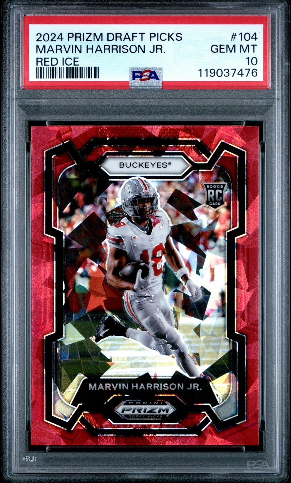Marvin Harrison Jr. Panini Prizm Draft Picks #104 Red Ice